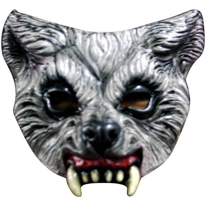 Skrämmande halva vargmask