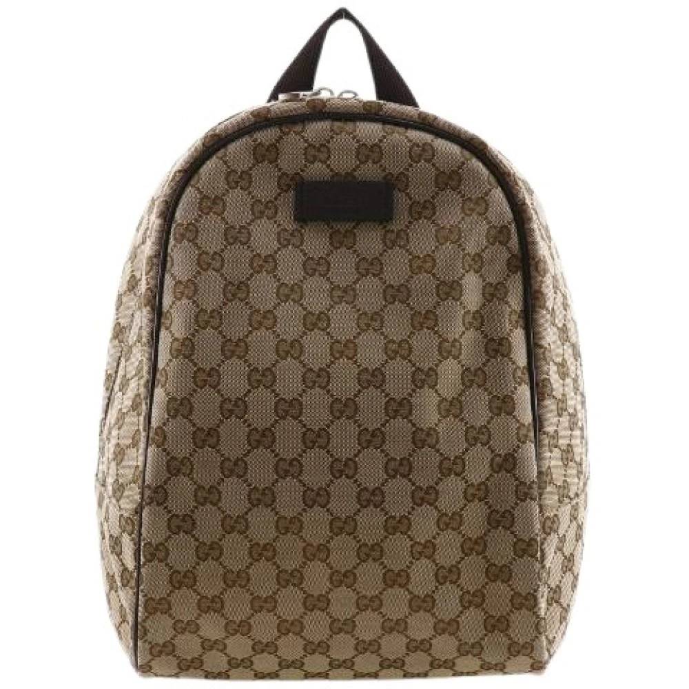 Gucci Vintage Pre-owned GG Canvas Rygsæk - Vintage - Dame - Brun - ONE SIZE - Uld
