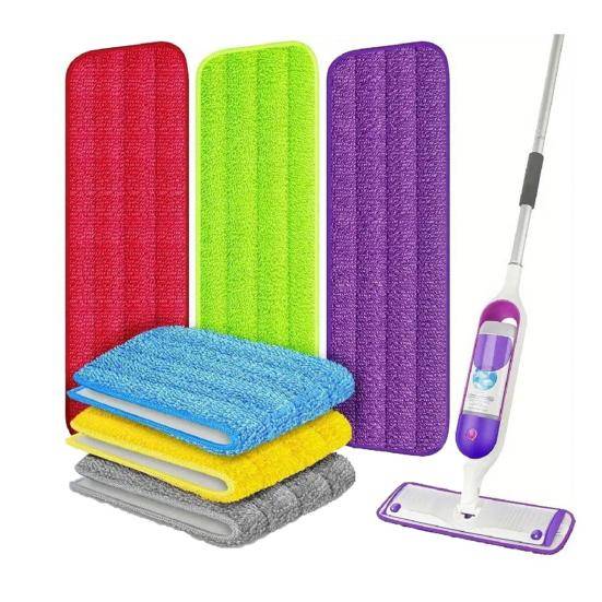 1/4 st Moppdyna Effektiv Prestanda Våt/Torr Rengöring Dragmoppdynor Borttagning av Djurhår Mikrofiber Moppdyna för Swiffer PowerMop blå
