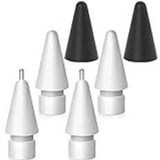SIXFU Apple Pencil Tips – fin spets i metall för Apple Pencil 2 och 1:a generationens iPencil (6-pack)