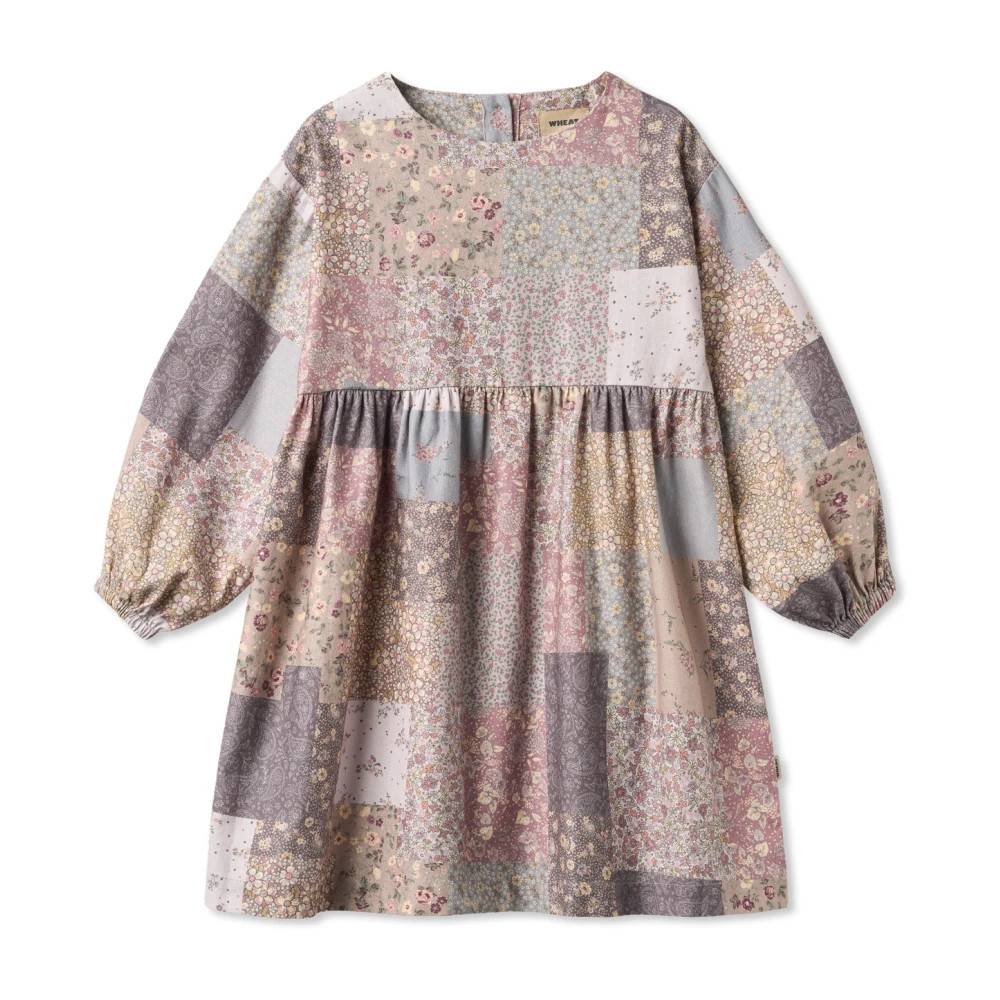 Wheat Herdis Kjole - Kids - unisex - Lilla - 122 CM - Bomuld