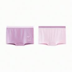 Snabbtorkande underkläder för flickor, mjuka antibakteriella byxor med fyra hörn - vit röd (7Y,5Y,3-4Y,18-24M,8Y,10Y,12Y,13Y)