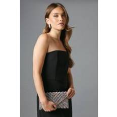 Willow Diamante Envelope Clutch Bag, Multi - One Size
