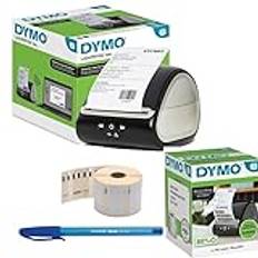 Dymo LabelWriter 5XL etikettskrivare | Etiketttillverkare som skriver ut extra breda fraktetiketter | 1 x XL fraktetikett S0904980 rulle med 220 | 1 x multifunktionell etikett S0722540 rulle med 1 000