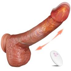 EATFEED Realistischer Dildo Vibrator mit Stoßfunktion, Klassische Anal Dildos Vibration für Frauen mit Heizung, Realistischer G-Punkt Vibratoren 360°Rotierender Glans Sexspielzeug für Paare Männer