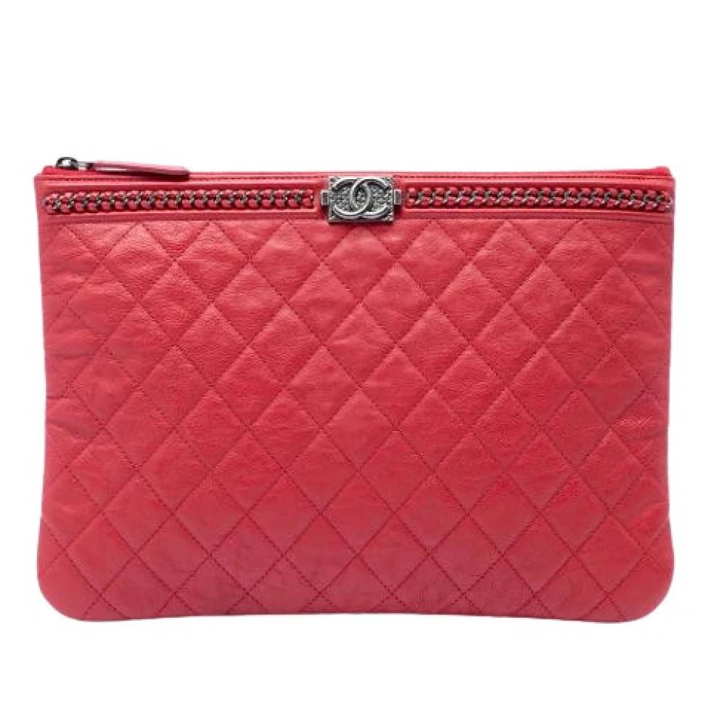Chanel Vintage Pre-owned Laeder chanel-tasker - Vintage - Dame - Rød - ONE SIZE -