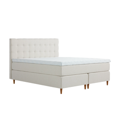 Tempur - Promise Kontinentalsäng Ivory 180x200 Pro Plus SmartCool 8cm Mjuk Metallben Krom 12cm från Sleepo - Vit (180x200cm)