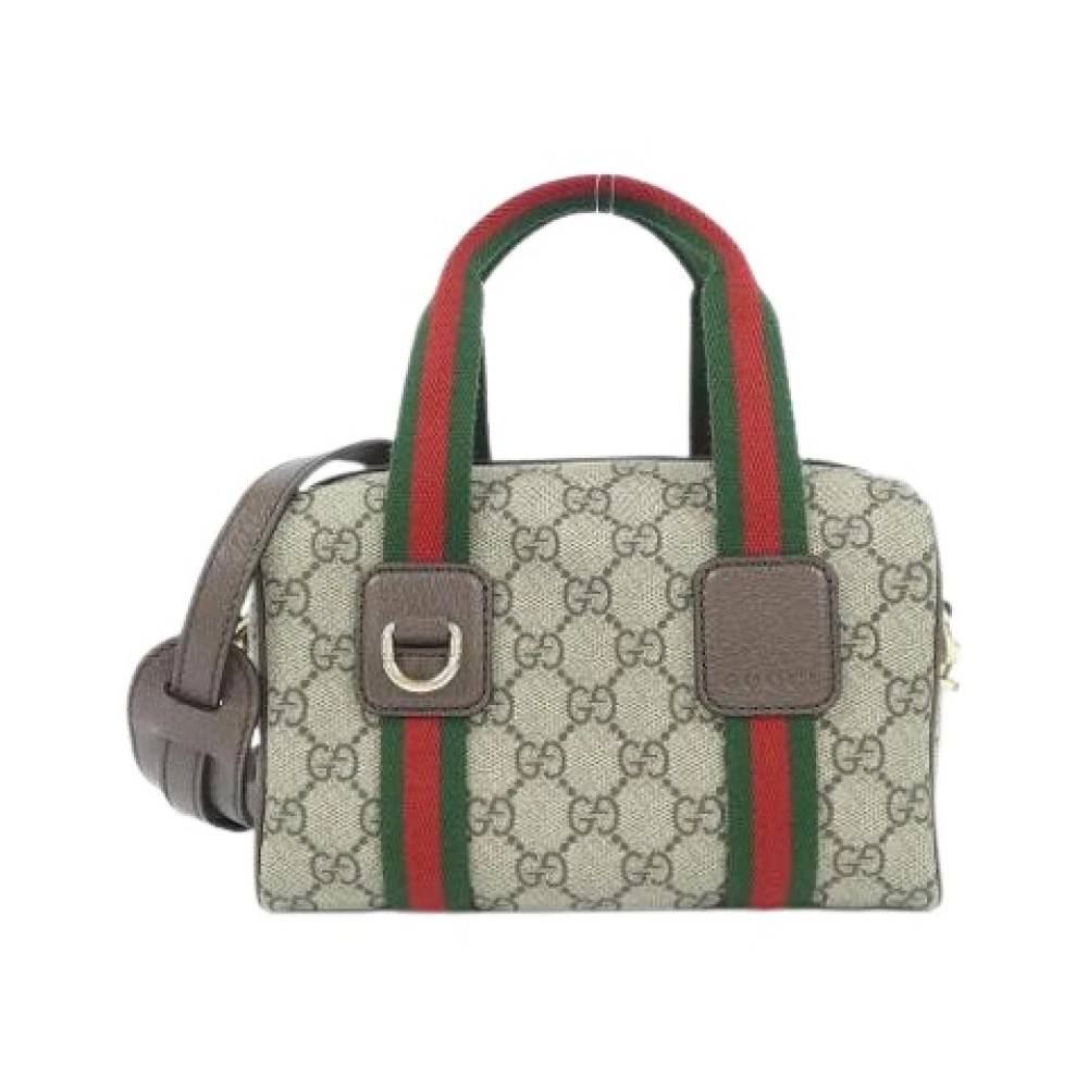 Gucci Vintage Pre-owned Boston taske - Vintage - Dame - Beige - ONE SIZE - Uld