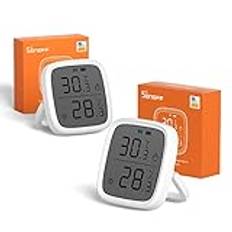 SONOFF SNZB-02D Mini ZigBee temperatur- och fuktighetssensor, inomhushygrometertermometer, LCD-skärm, kompatibel med Alexa/Google Home, 2-pack