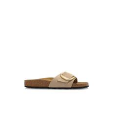 Birkenstock, Sko, Dame, Beige, 39 EU, Tøfler Madrid Big Buckle