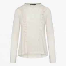 - Truthful Jersey Lace Top - Ivory