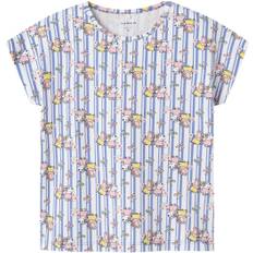 Name It Nmfamma Peppa SS Nreg TOP Cplg Stl. 104 fepojkar - Blusar Från Magasin - Bleached Denim (104)
