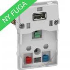 LK FUGA® Stikkontakt med jord, med 5V USB-lad