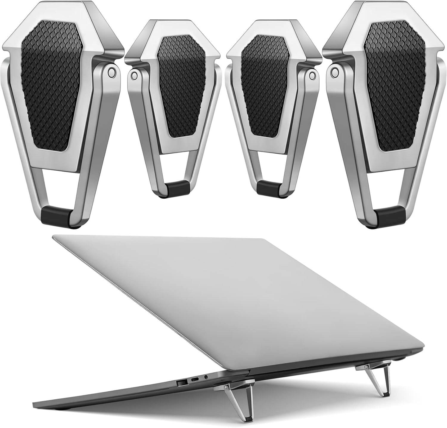 Portable Keyboard Laptop Stand Mini Aluminum Keyboard Riser Foldable Cooling Laptop Kickstand Adjustable Lightweight Lifter