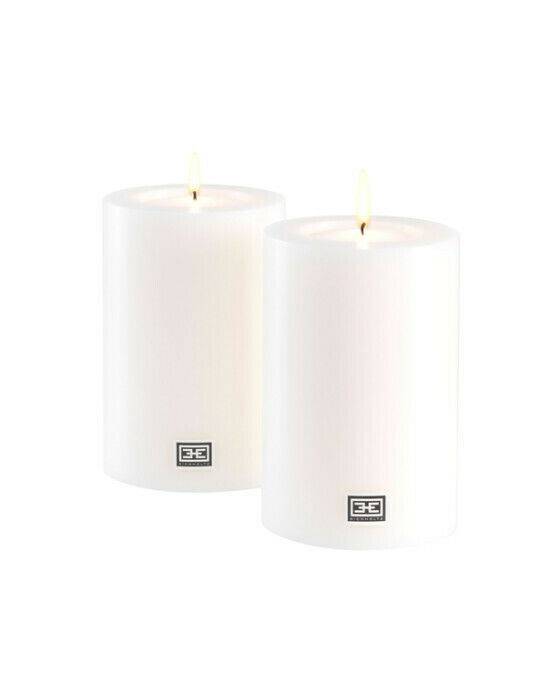 Eichholtz Artificial ljushållare 2-pack - Vit (Ø: 10 x H: 15 cm)