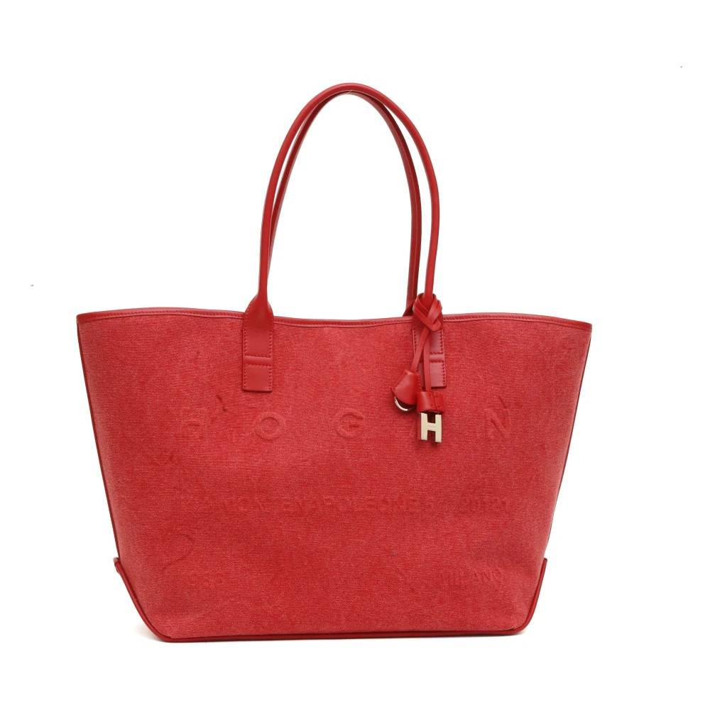 Hogan Shoppingtaske med adresse - Tasker - Dame - Rød - ONE SIZE - Læder