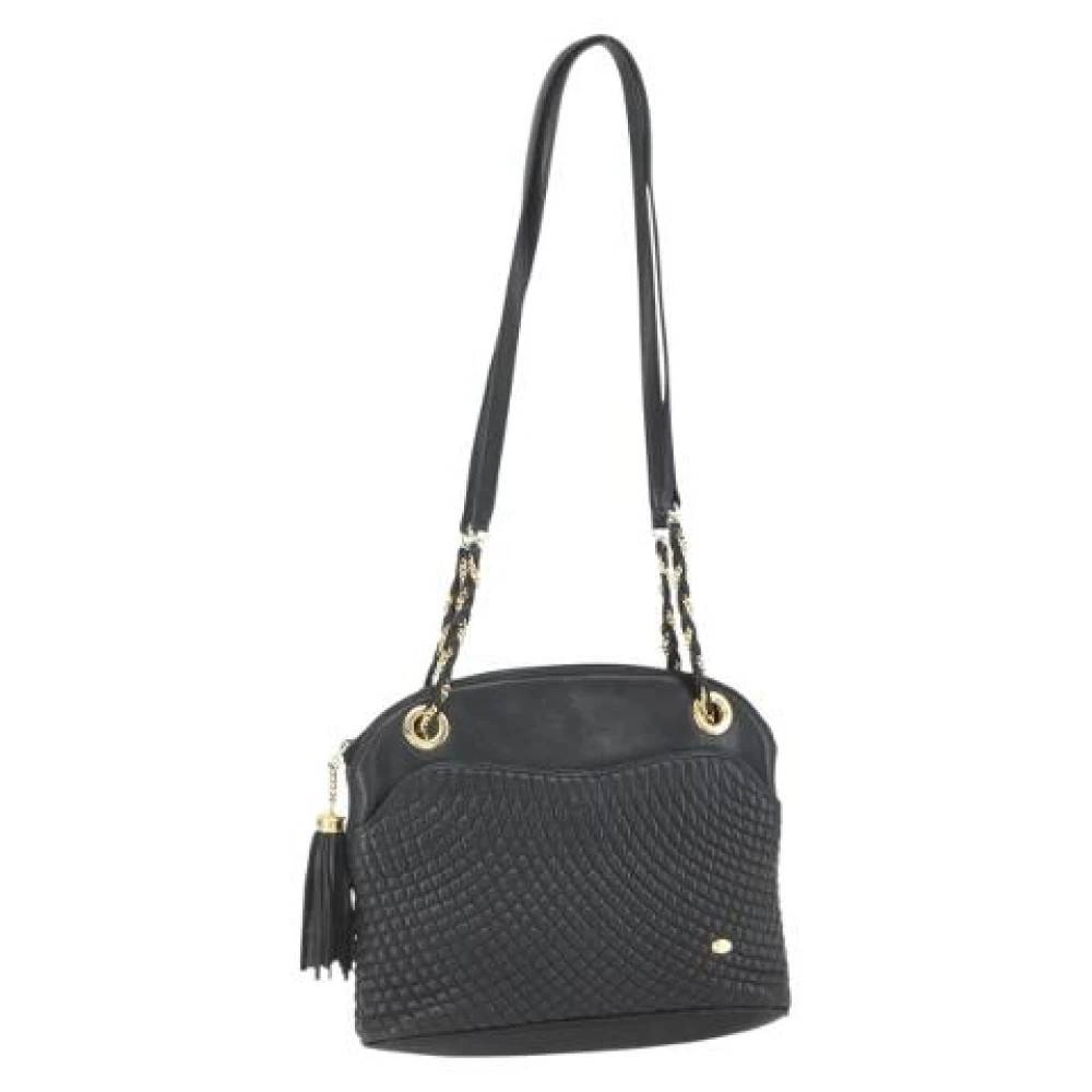Bally Pre-owned Pre-owned Læder Skuldertaske - Vintage - Dame - Sort - ONE SIZE - Uld