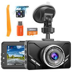Dashcam Auto Vorne und Hinten, Dual Autokamera mit SD-Karte, FHD 1080P, 3 Zoll IPS Bildschirm, Nachtsicht, 170° Weitwinkel, G-Sensor, Loop-Aufnahme, Bewegungserkennung, Parküberwachung, WDR