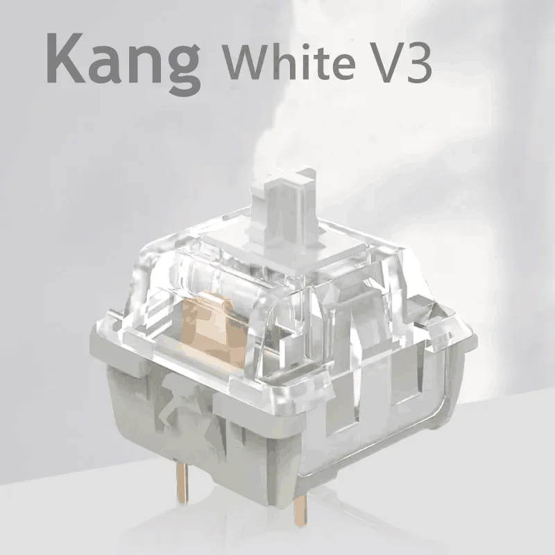 KTT Kang White V3 Switches Mechanical Keyboard Linear Switch 3 Pin Custom Cherry RGB SMD Gaming Compatible Hot Swap MX Switch