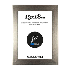 Fotoram silverfärgad trä 18x24cm