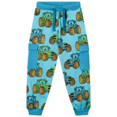 Småfolk Pants With Tractors Blue Atoll Tractors Mjukisbyxor Blue Atoll 1-2 Y  Blå  1-2 år  man
