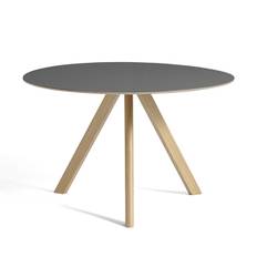 HAY CPH20 Round Table - Ø120cm - Eg Matlak - Grå Linolium Top