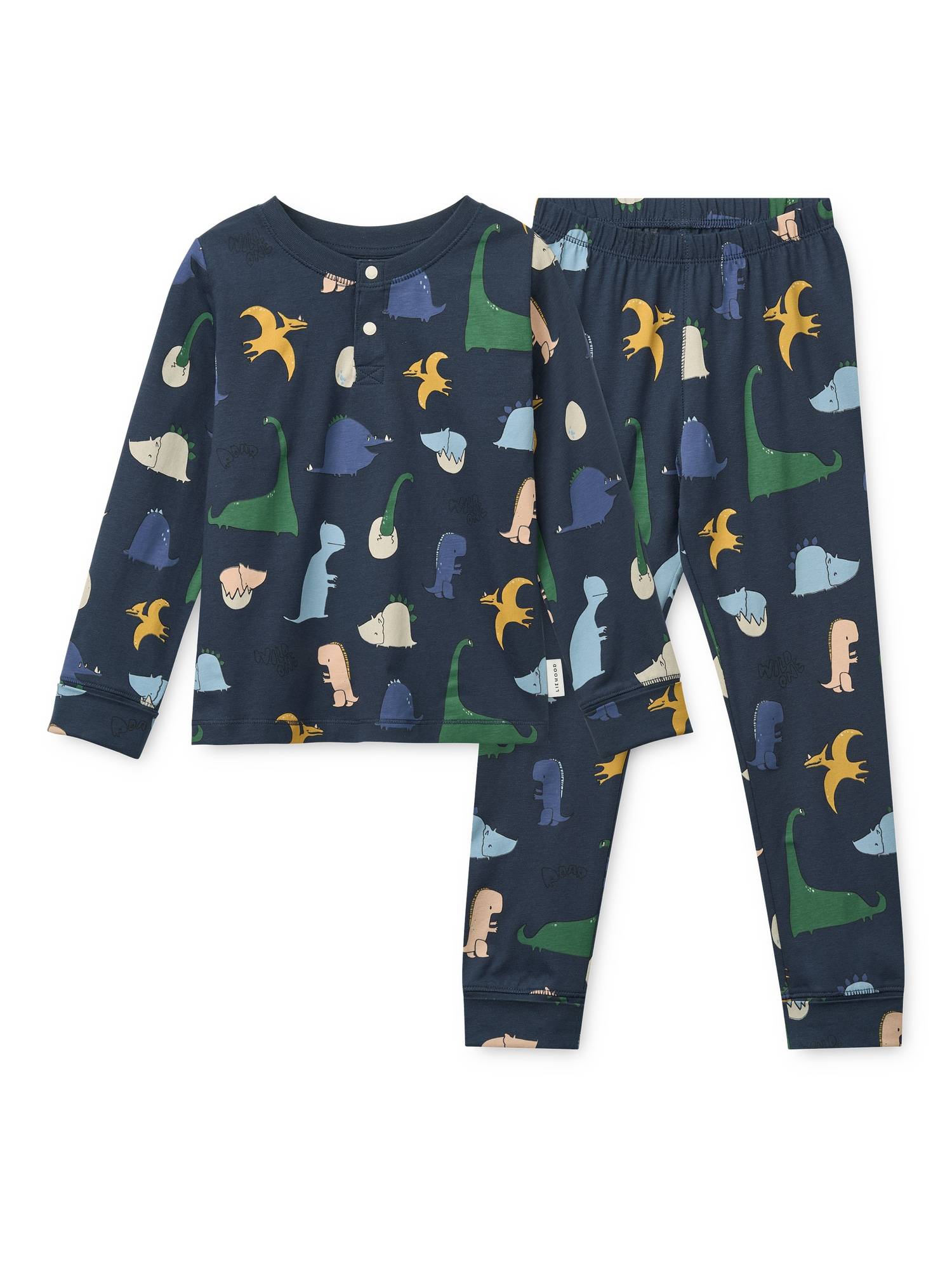 Liewood Nattøj 'Wilhelm'  lysebeige / navy / gylden gul / mørkegrøn