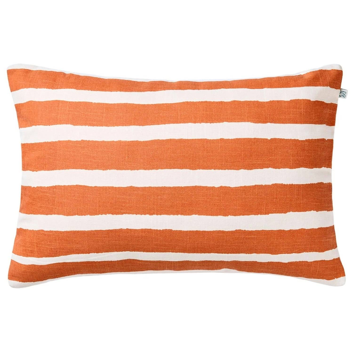 Chhatwal & Jonsson Block Stripe Utomhuskudde 40x60 Cm Off-white / Apricot Orange - Dynor Bomull Off-White - OIC070261-27