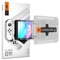 Spigen Nintendo Switch OLED Skärmskydd GLAS.tR EZ Fit (2-pack)
