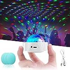 URAQT Portable Disco Light, Mini 3 Colors USB Uppladdningsbar Disco Ball, Portabelt röstaktiverat scenljus för Party Bar Club Bröllopsinredning [Energiklass A]