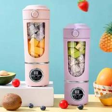 700 ml bärbar mixer, lämplig för juice och smoothie, med 12 blad i rostfritt stål | USB-laddningsbar och multihastighetskontroll | 50 W kompakt mixer - Multifärgad (Vit,rosa,Purpur,Beige)