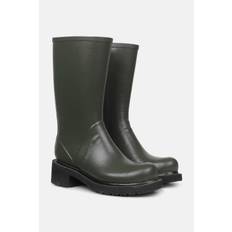 3/4 Rubber Boots With Zip - Army - 35 - rub47zip 3 4 rubber boots with zip rain boots army
