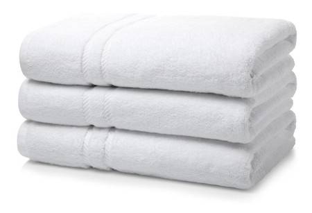 Box of 120 White Egyptian Double Yarn Cotton Bath Towels 600 GSM 70x140cm - 100% Cotton