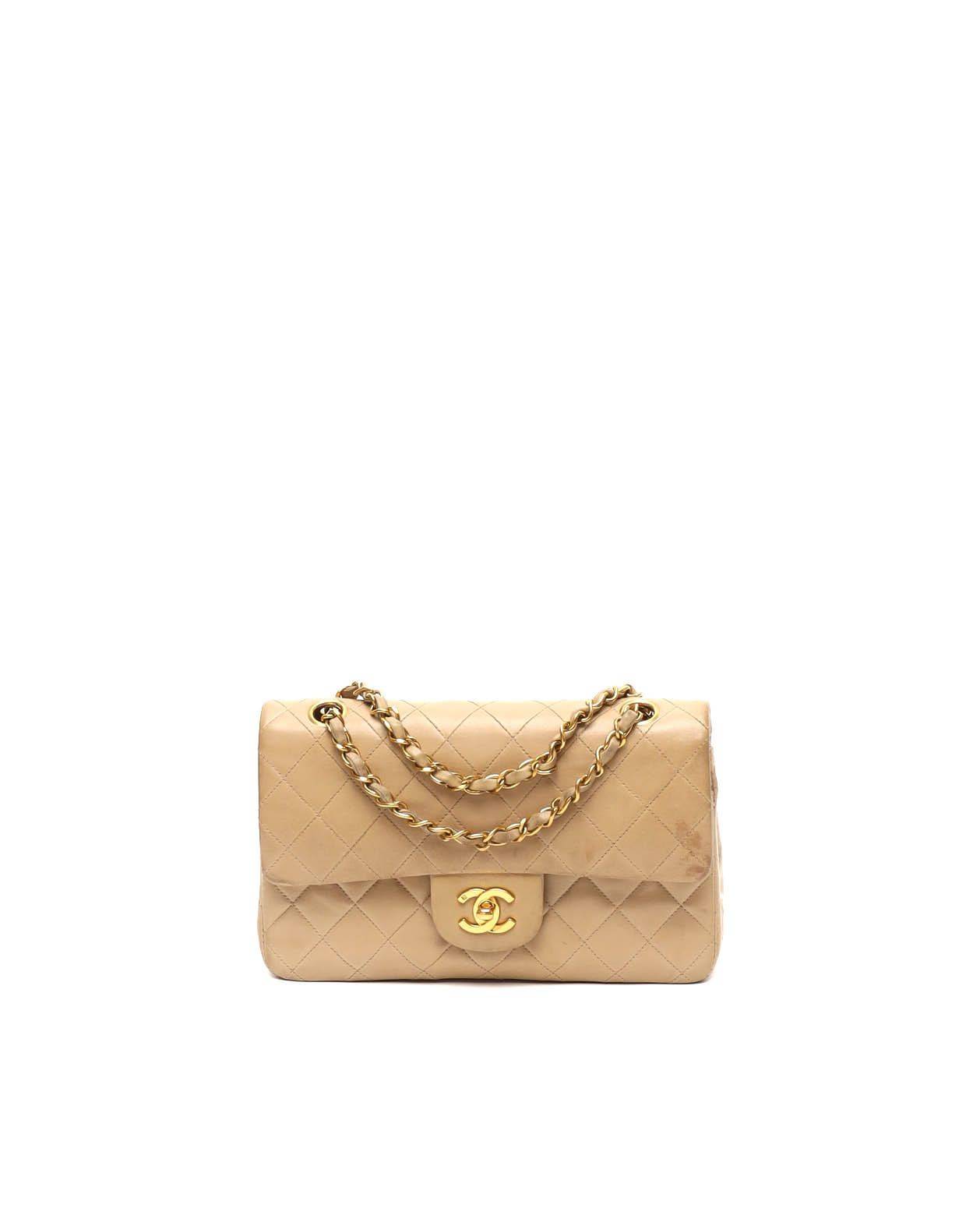 Chanel Classic Small Double Flap Bag - Beige (One Size)