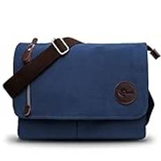 CHEREEKI Axelväska, linneväska axelväska unisex män och kvinnor vintage laptopväska portfölj för arbete kontor 13,3 tum laptop iPad uni resor