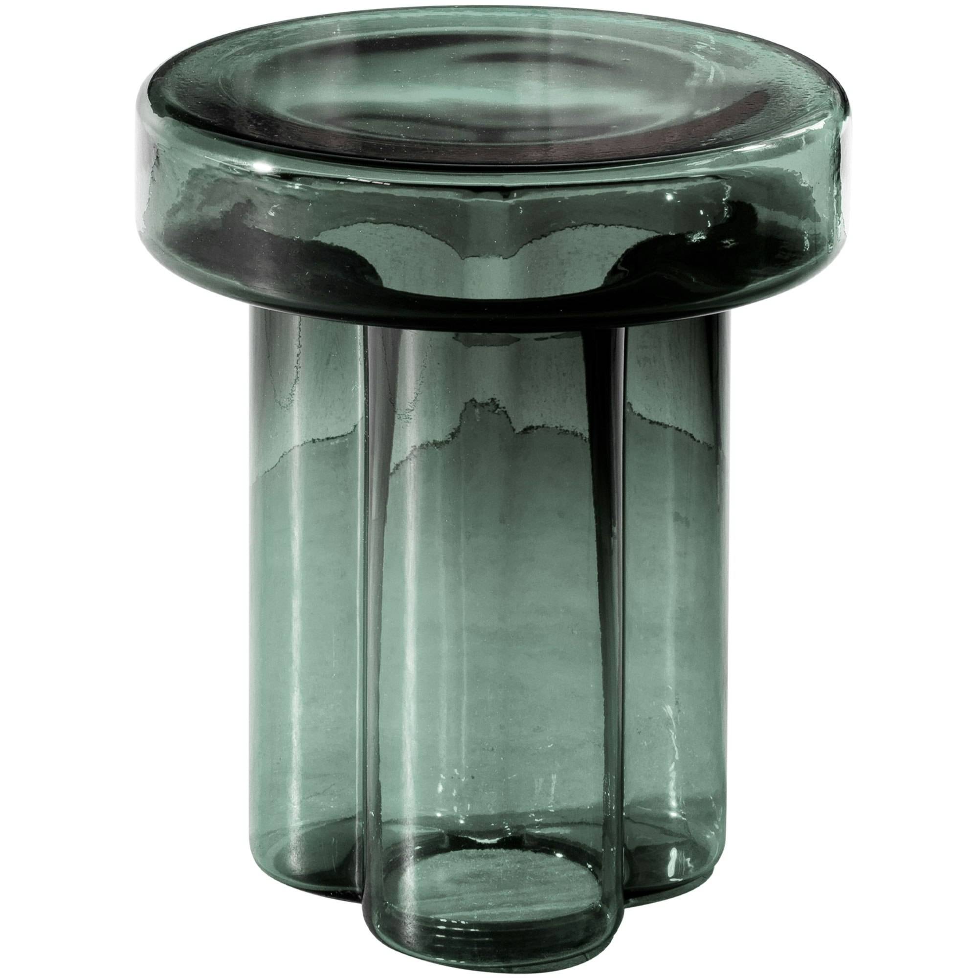 Miniforms Soda Side Table Ø38 - Sidebord & Aflastningsbord Mundblæst Glas Petrol Green - TS510-00QF.