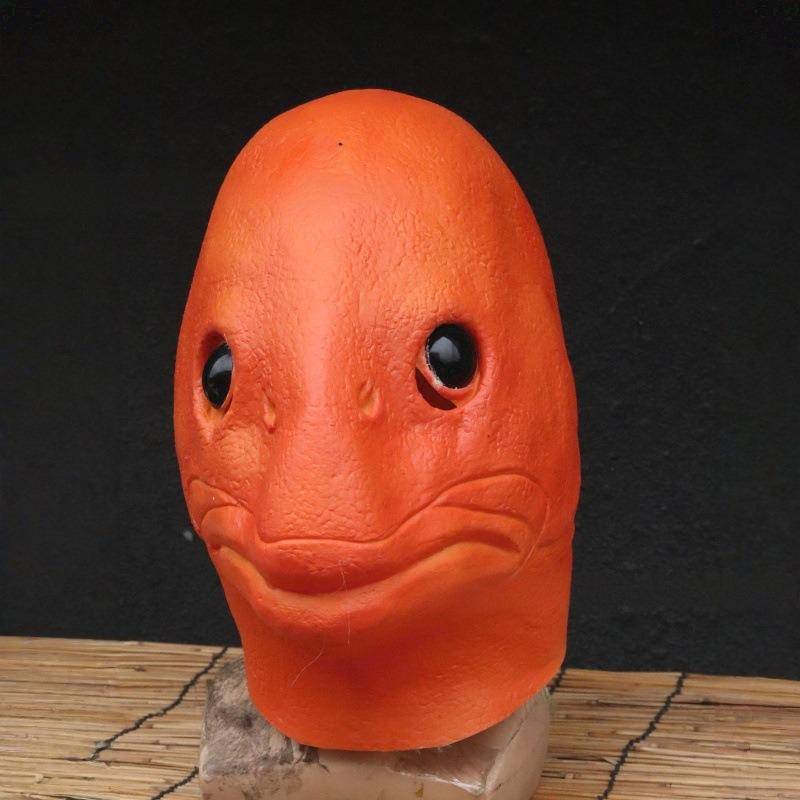 Monsterfisk Djurmask Helmask Halloween Maskeradfest Cosplay Kostym Rekvisita Roliga Tillbehör
