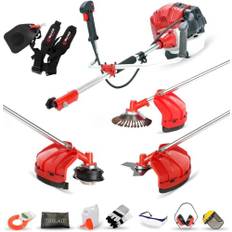 BU-KO 52cc Motorsense Benzin Rasentrimmer Garden Tool inklusive: String Trimmer, Freischneider mit 3T Blade, Stahldraht Strummer Wildkrautbürste Schneidemesser. Tolles Outdoor Tool