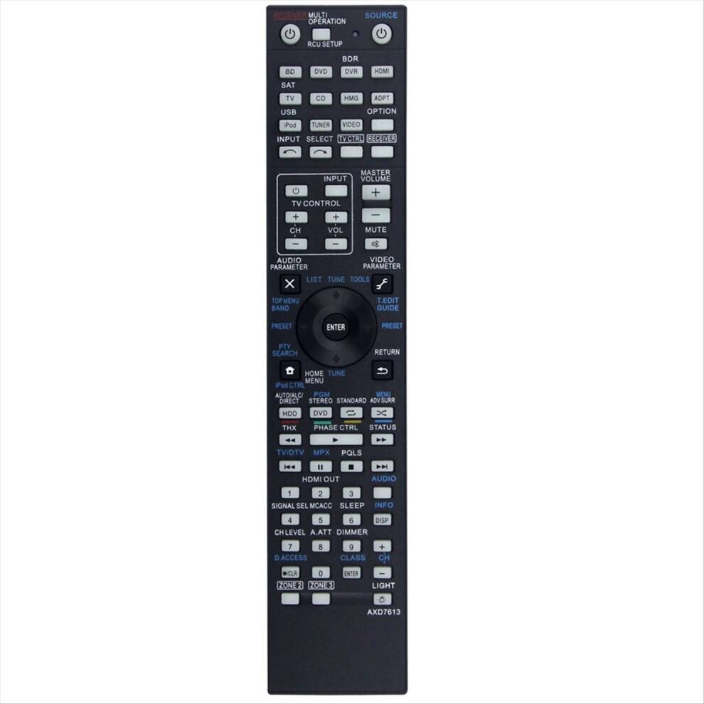 Erstat AXD7613 fjernbetjening til Pioneer SC-LX75 VSX-LX55 SC-09TX AXD7612 AXD7616 AV-receiver