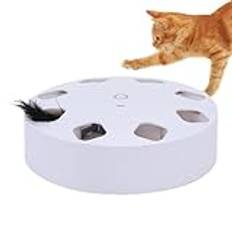 Automatic Interactive Cat Toy, Whack Mole Cat Toy, Rechargeable Interactive Toys With 7 Holes, Electronic Motion Cat Toy, Cat Exercise Toys Whack Game, Cat Games Feather Toy For Bored Indoor Cats