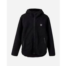 Langli Hooded Pile Jacket - Black - M