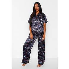 Mix + Match Satin Galaxy Print PJ Trouser - navy - 34