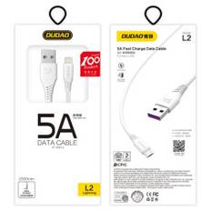 Kabel kabel til iPhone USB - Lightning 5A 2m hvid