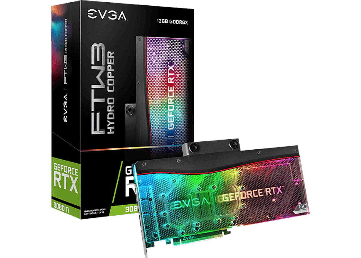 NVIDIA EVGA GeForce RTX 3080 Ti FTW3 HYBRID COPPER 12G Graphics Card (12G-P5-3969-KR) - One Size (One Size)