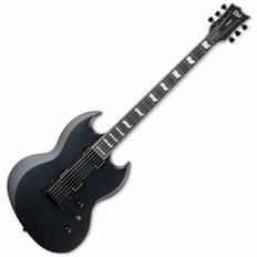 ESP LTD Viper-1000 Baritone Black Satin Elektrisk guitar (Kun pakket ud)