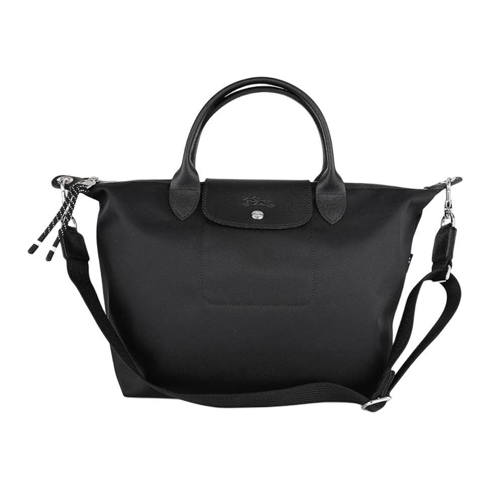 Longchamp Le Pliage Energy 32 Vikbar Dumplingväska Crossbody Återvunnen Kanvas Tote Bag Medium Damväskor Svart 1515HSR001 black