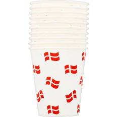 Salling papkrus med flag 250 ml 10-pak - Dannebrog (På lager i butik)