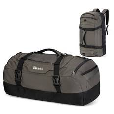 Ubon Duffle Bag vattentät resväska stor kapacitet flera fickor lätt med tvättskofack kompressionsrem multifunktionell campingväska vandringsryggsäckar för semester sport camping utflykter, GRÅ, 65L