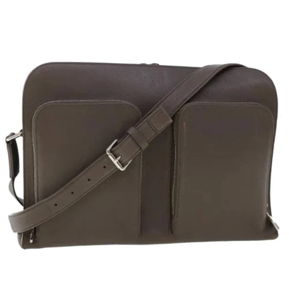 Louis Vuitton Vintage Pre-owned Laeder skuldertasker - Vintage - Dame - Grå - ONE SIZE - Uld