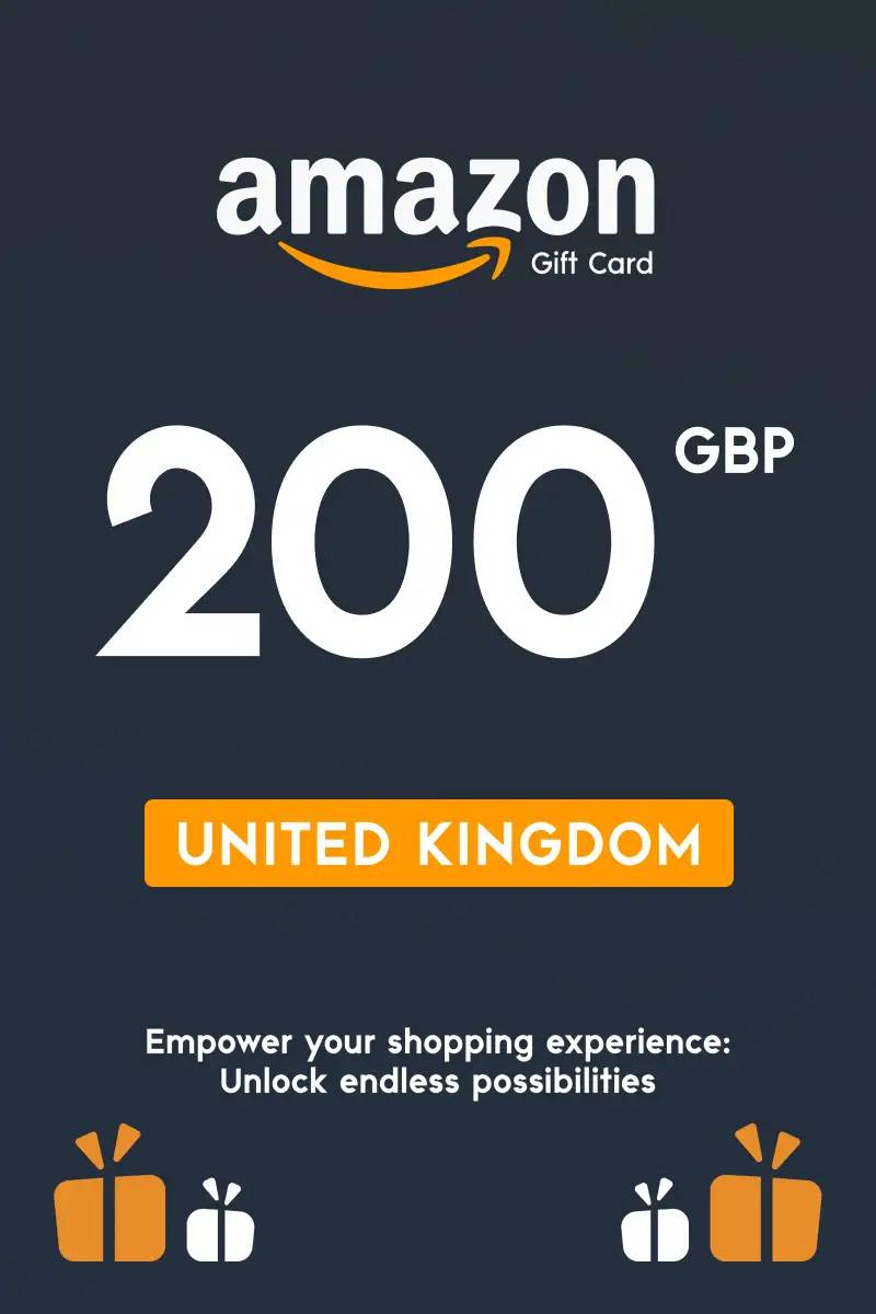 Amazon £200 GBP Gift Card (UK) - Digital Code